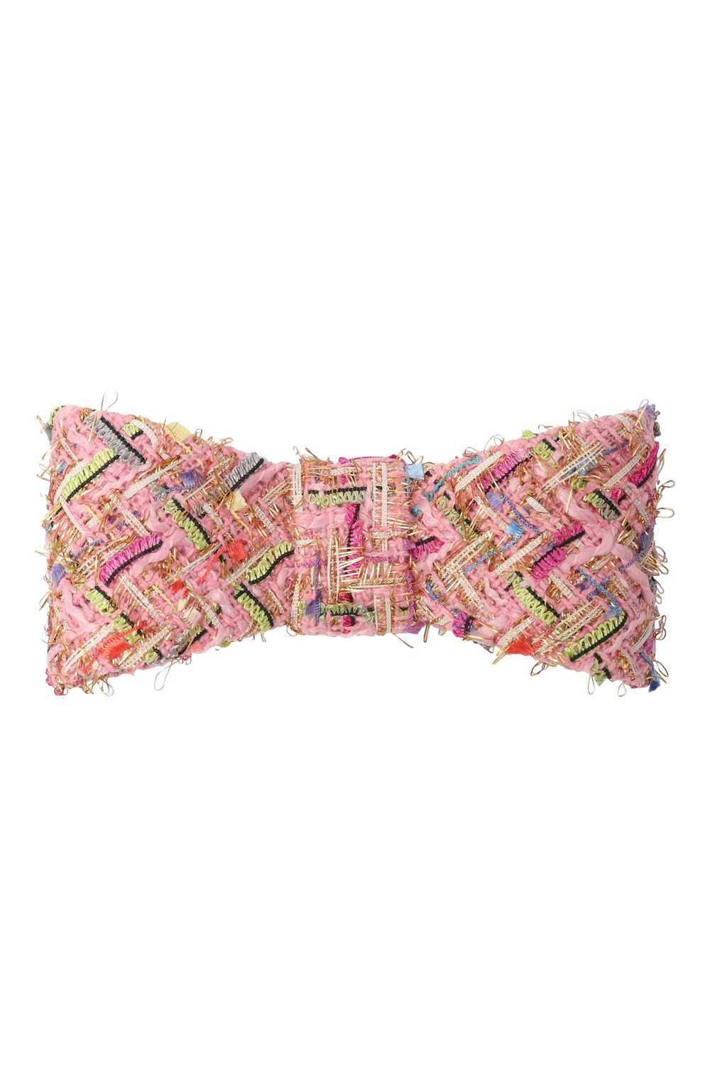 Бант-бабочка из розового твида