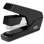 Степлер DELI до 55 листов, пластиковый корпус, облегченное нажатие (скобы №24/6, 26/6, 24/8), черный