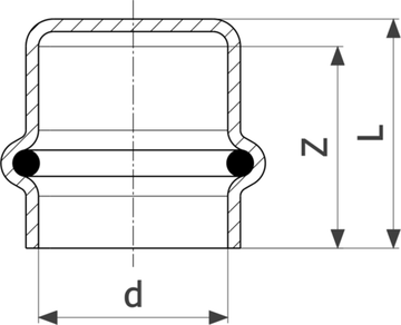 Заглушка пресс Viega Profipress 18 мм с SC-Contur (серия 2456)