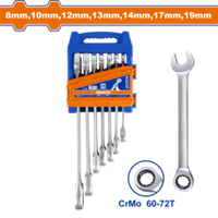 Набор комбинированных ключей с храповиком 7 шт (6/18) WADFOW WSP4207