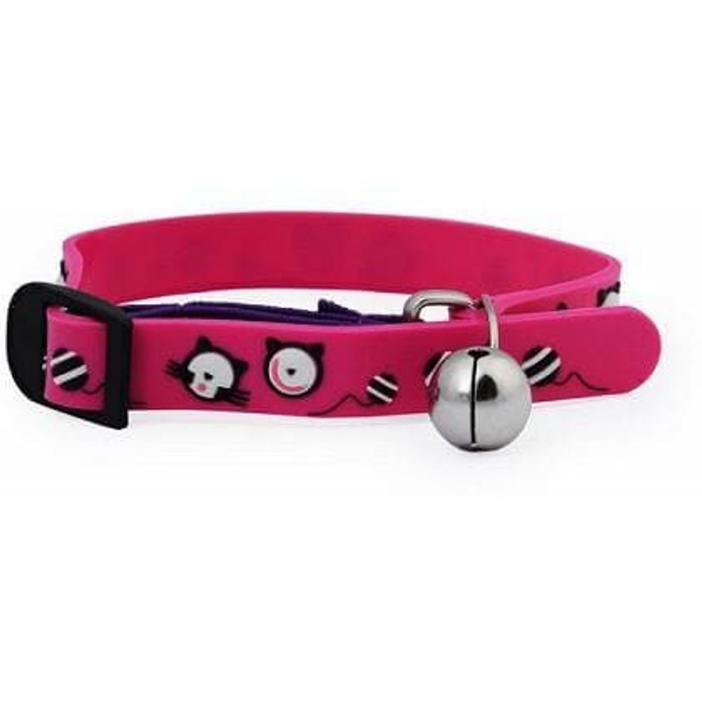 Ошейник (Comfy) "Mary" мягкая резина, розовый д/кошек