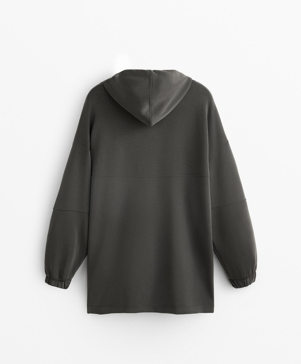 Oysho Толстовка оверсайз с модалом, темно-серый свинец