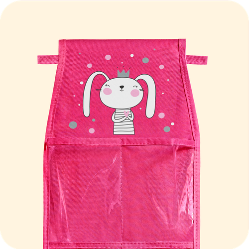 Кармашки для детского сада на резинке. Зайка