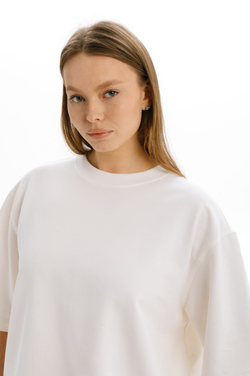 Футболка Mazzika Unisex Oversize OneSize, цвет молоко