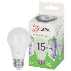 Лампочка светодиодная ЭРА GREEN LINE LED A60-15W-865-E27 GL E27 15 Вт груша холодный свет | Лампы cветодиодные Груша (A)