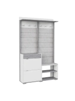 Прихожая с вешалкой Белое сияние 120х32х196