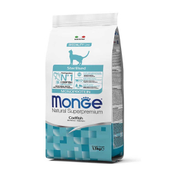 Monge Monoprotein корм для кошек стерилизованных с треской (монобелковый) (Sterilised)