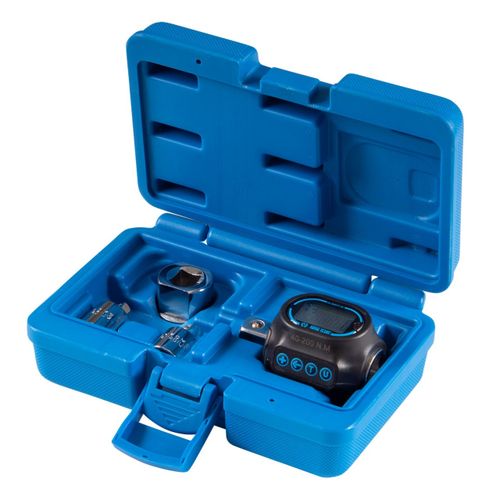 KING TONY (34417-1A) Динамометрический адаптер серии "DIGITAL", 1/2", 40-200 Нм, 4 предмета, кейс