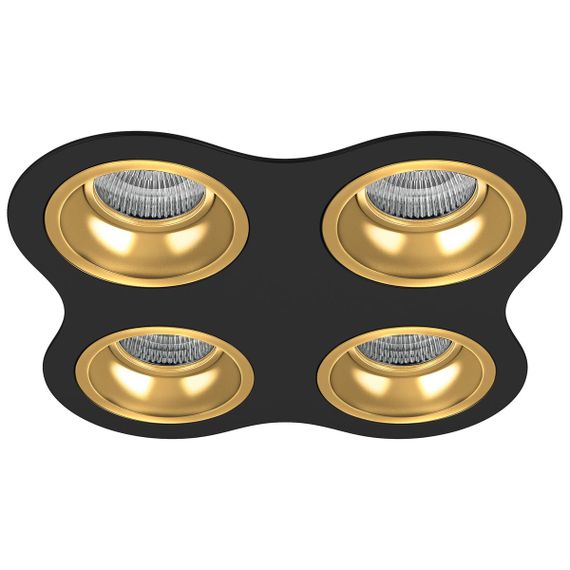 Комплект из светильников и рамки Lightstar Domino Round (214647+214603+214603+214603+214603) D64703030303