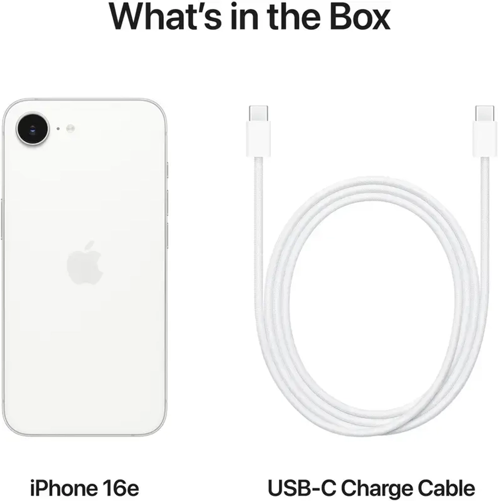 Apple iPhone 16e 128GB, White (Белый)