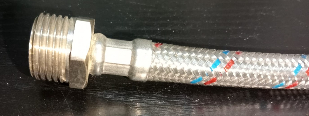Подводка гибкая для воды оплетка из нерж стали г/ш 1/2" 0,6м