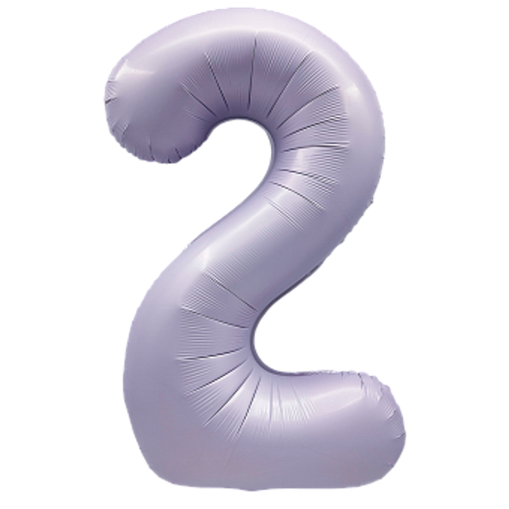 К Цифра 2 Сиреневый Сатин 40''/102 см.