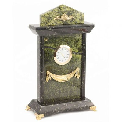 Часы с аксельбантом змеевик бронза 118101