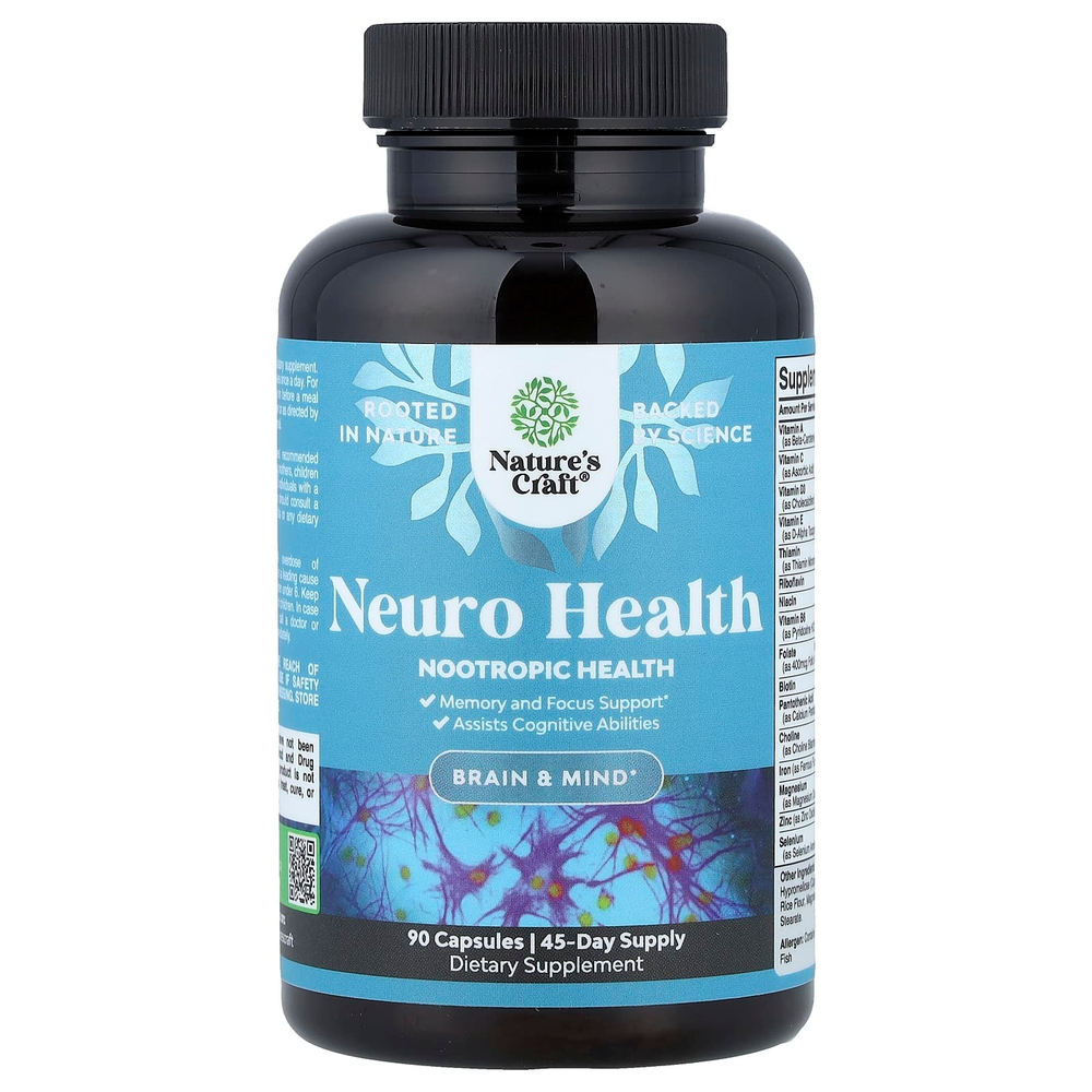 Nature's Craft, Neuro Health, 90 капсул