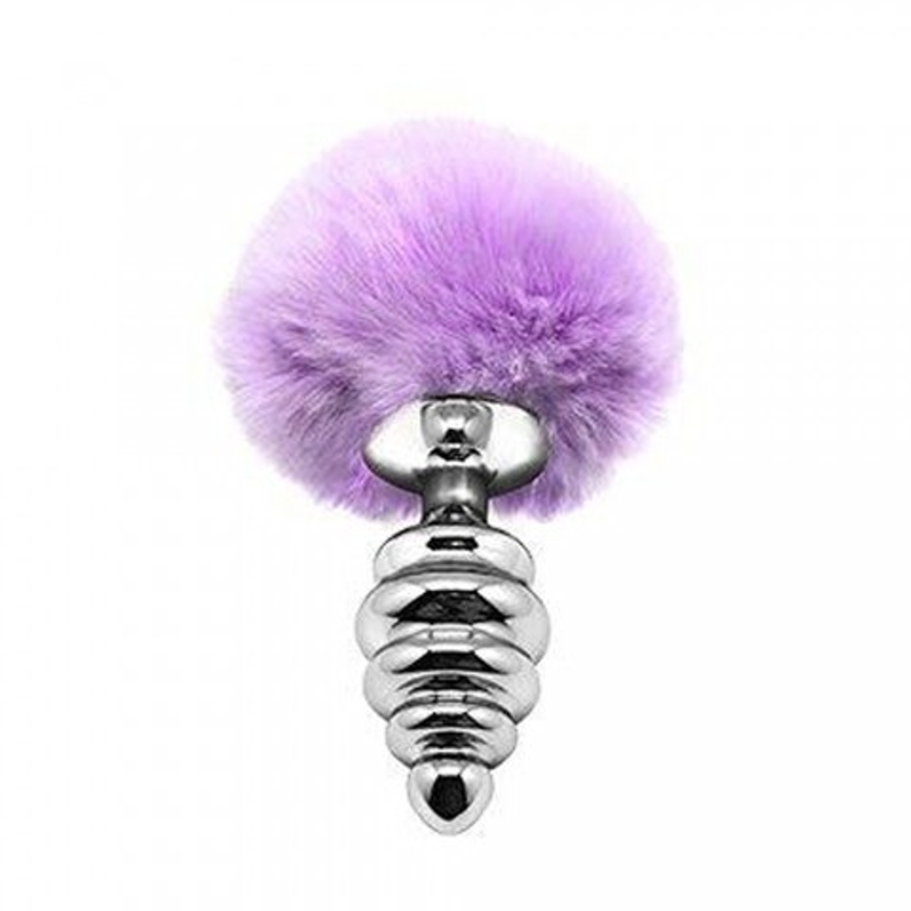 Анальный плаг Fluffy Twist розовый L от Alive (9×4 см)