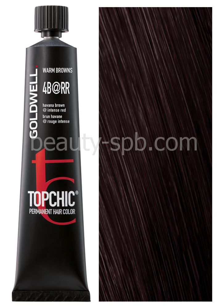 Goldwell Topchic 4B@RR коричневый “Гавана” с интенсивным красным сиянием 60 мл