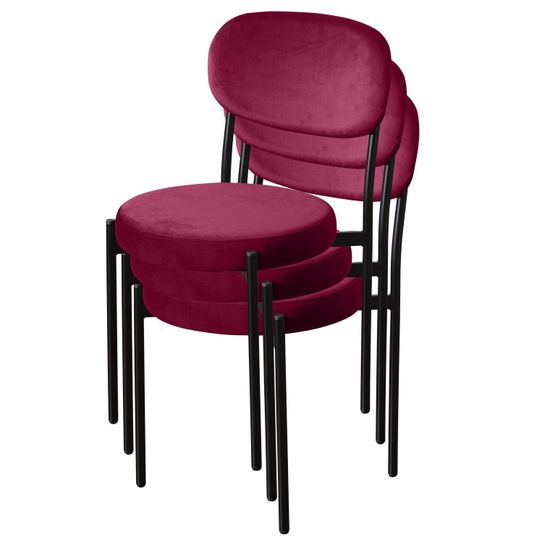 Стул Mason, бархат винно-красный 16