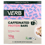 Verb Energy, Caffeinated Protein Bar, Birthday Cake, 12 Bars, 1.8 oz (51 g) Each