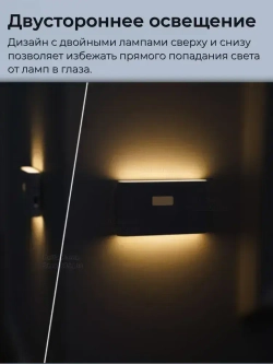 Светильник настенный с датчиком движения беспроводной светодиодный аккумуляторный