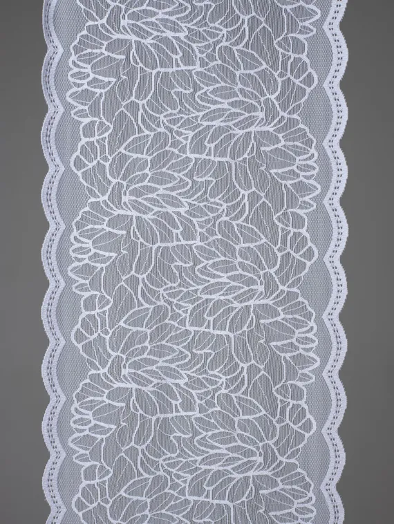 03-295 ОПТ Кружево эластичное 22 см, белый 001