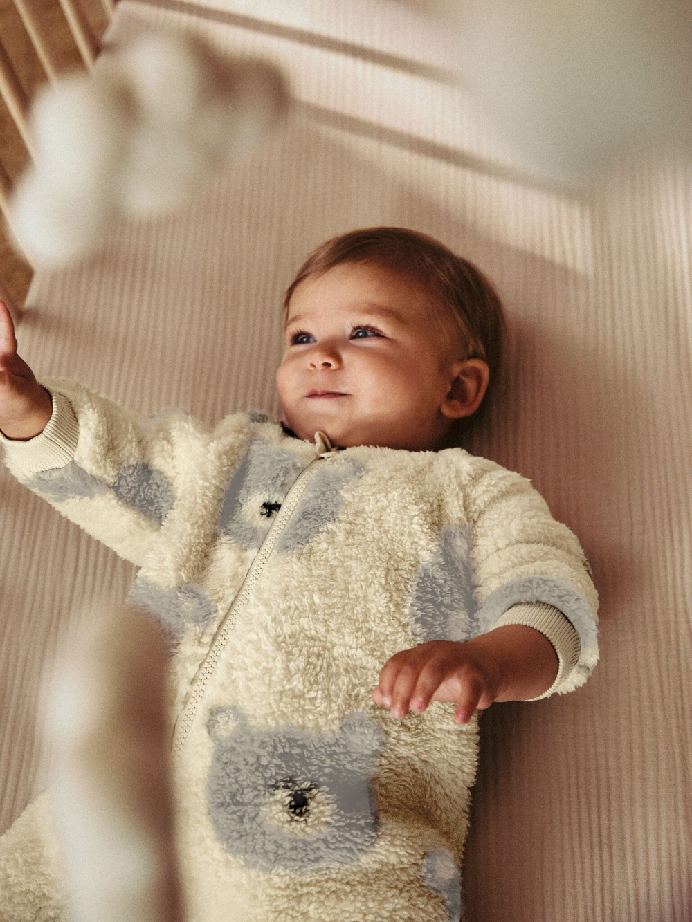 Комбинезон / Cлип флисовый для малышей Next N77-749, Кремовый