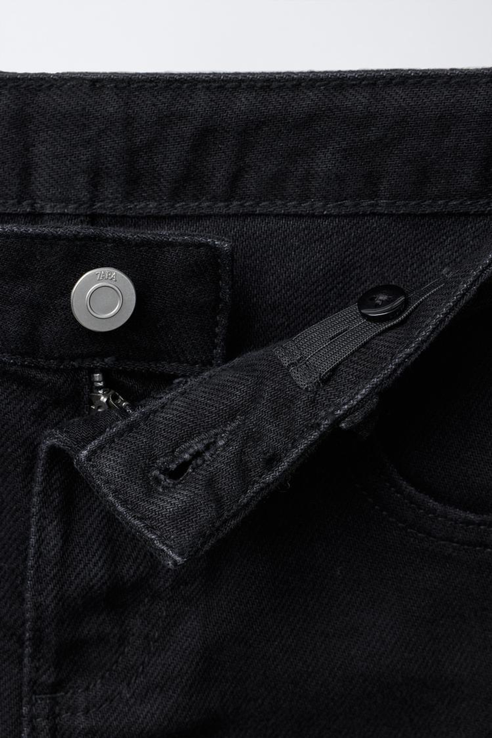 ZARA ДЖИНСЫ WIDE LEG С ЗАКЛЕПКАМИ «ЗВЕЗДЫ», ЧЕРНЫЙ