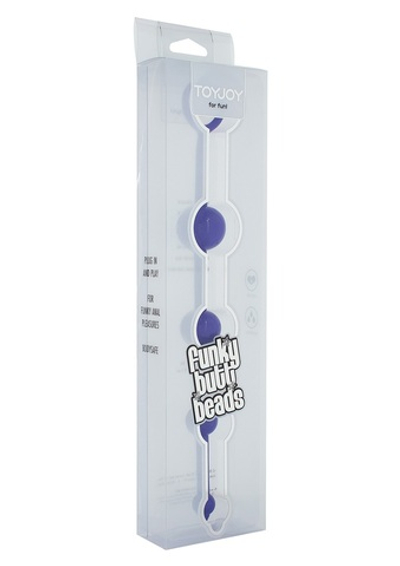 Тёмно-фиолетовая анальная цепочка FUNKY BUTT BEADS