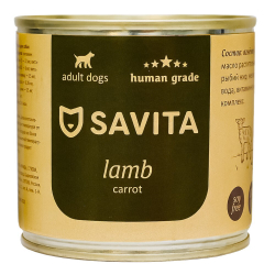 Savita - консервы для собак с ягнёнком и морковью