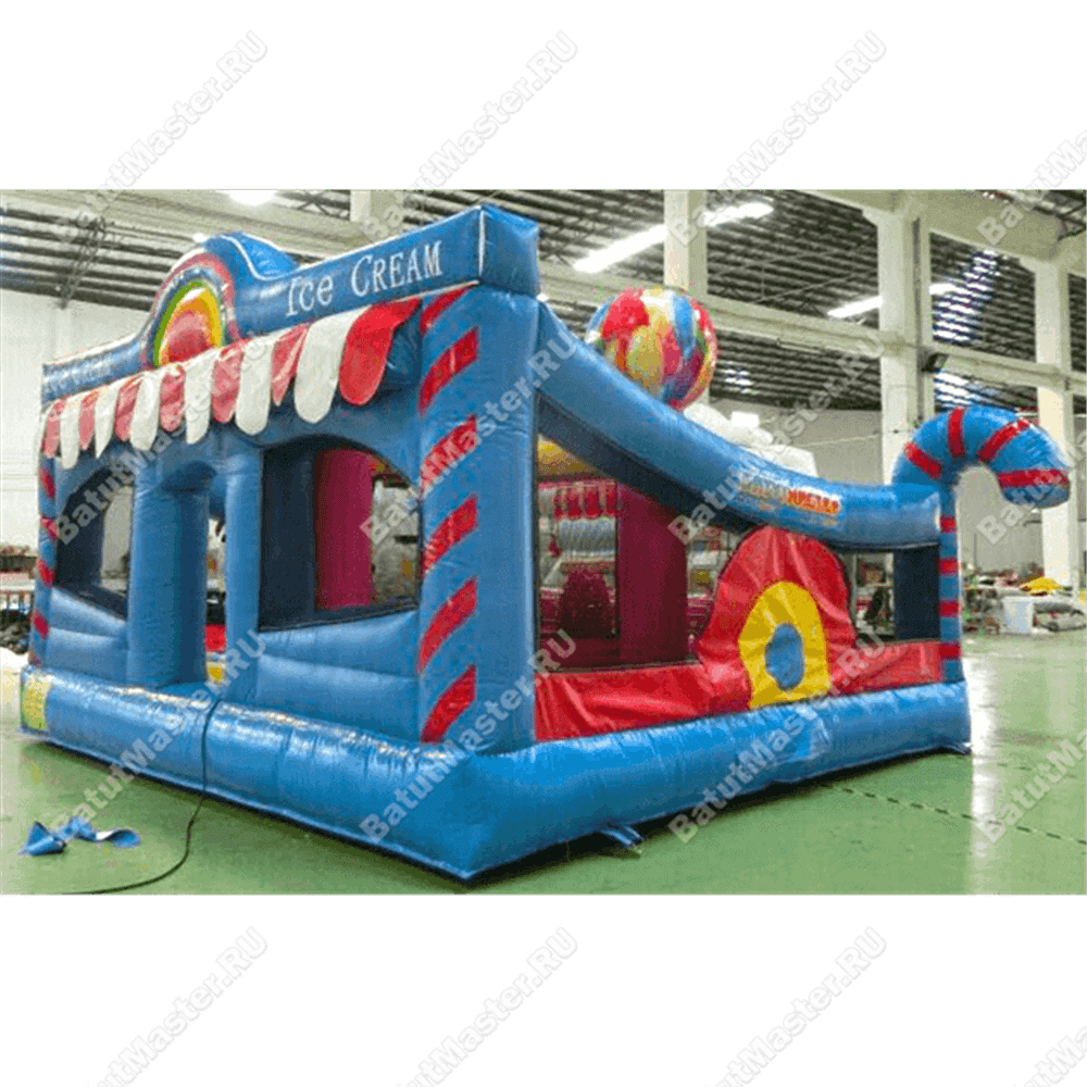 Коммерческий надувной батут "Мороженое" 6*6*3.5 м