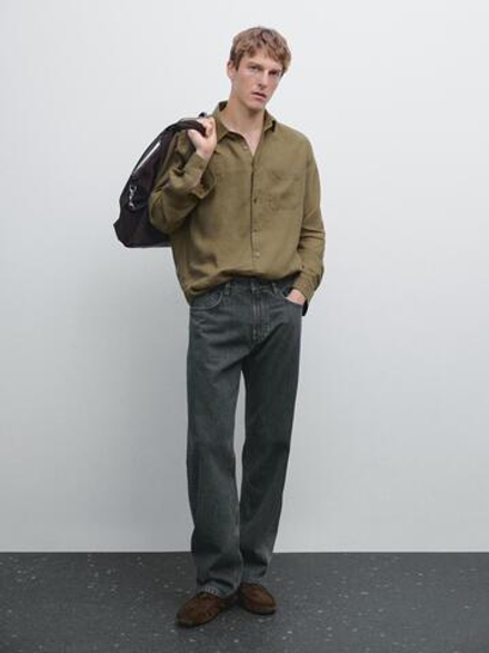 Massimo Dutti Джинсы с широкими штанинами, синий