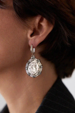 Coins Frame Silver  Серьги  арт.1590