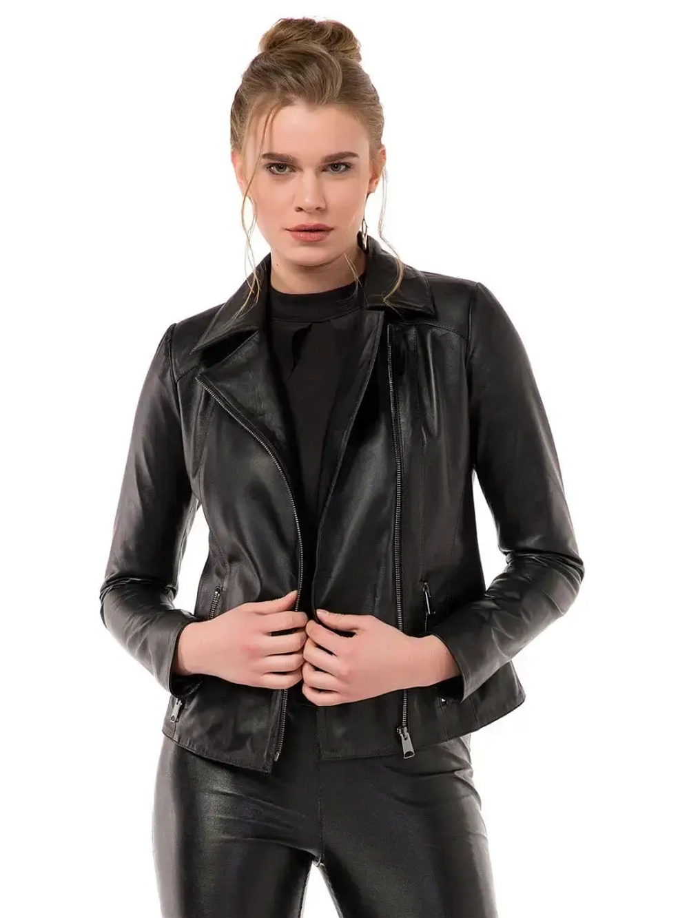 Косуха женская натуральная кожаная