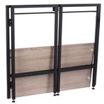 Стол BRABIX "Smart CD-010", 1000х505х795 мм, ЛОФТ, складной, металл/ЛДСП дуб, каркас черный, 641876