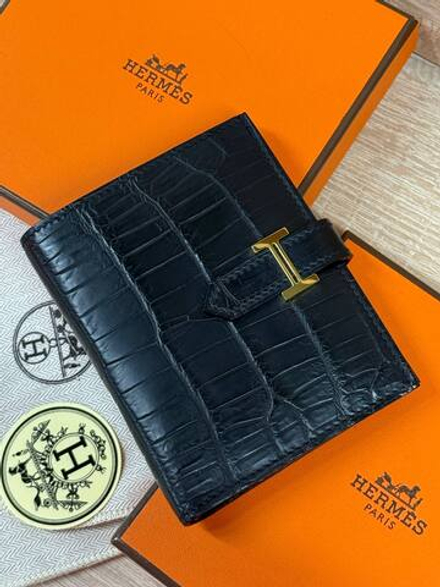 Кошелек Hermes из кожи крокодила