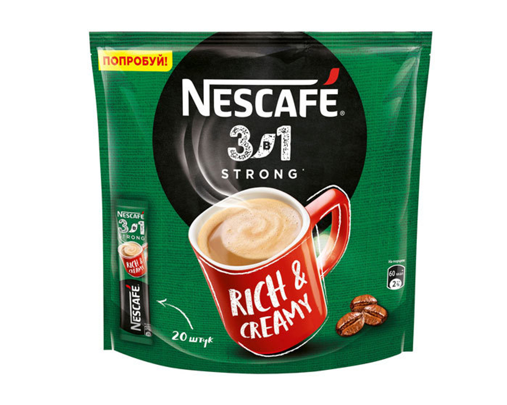 купить Кофе растворимый Nescafe Classic крепкий 3 в 1