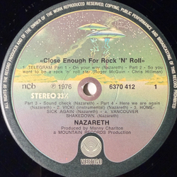 Виниловая пластинка Nazareth - Close Enough For Rock 'N' Roll LP