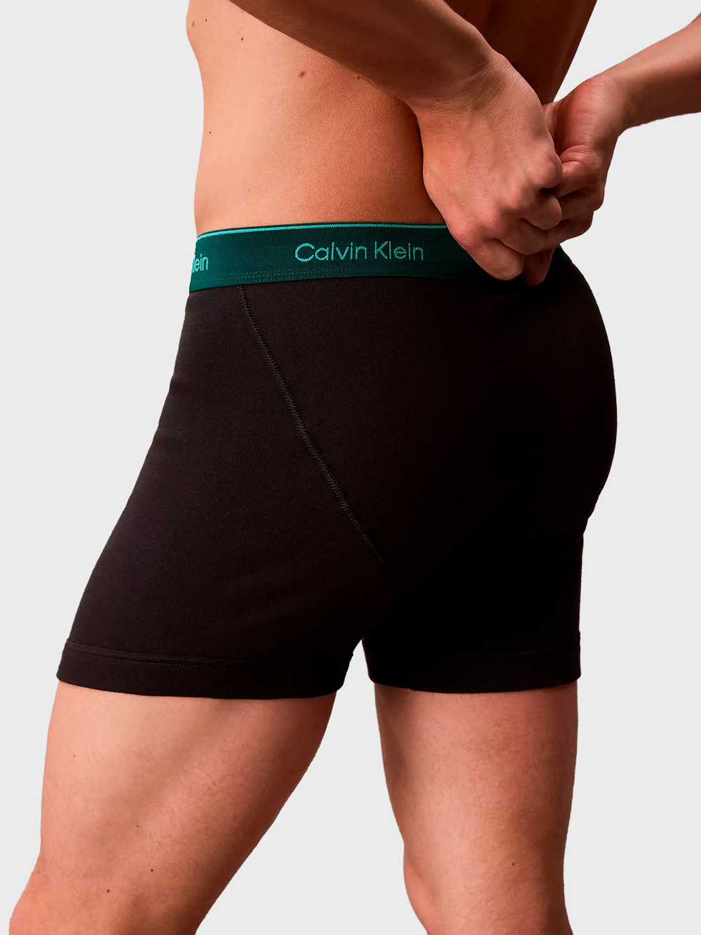 Мужские трусы боксеры-брифы Calvin Klein Cotton Classics 5-Pack Boxer Brief Black Multi Green