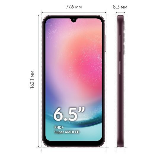 Смартфон Samsung Galaxy A24 6/128Gb Красный ( Burgundy)