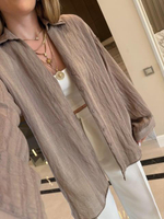 Блуза из вискозы со вставками прозрачными