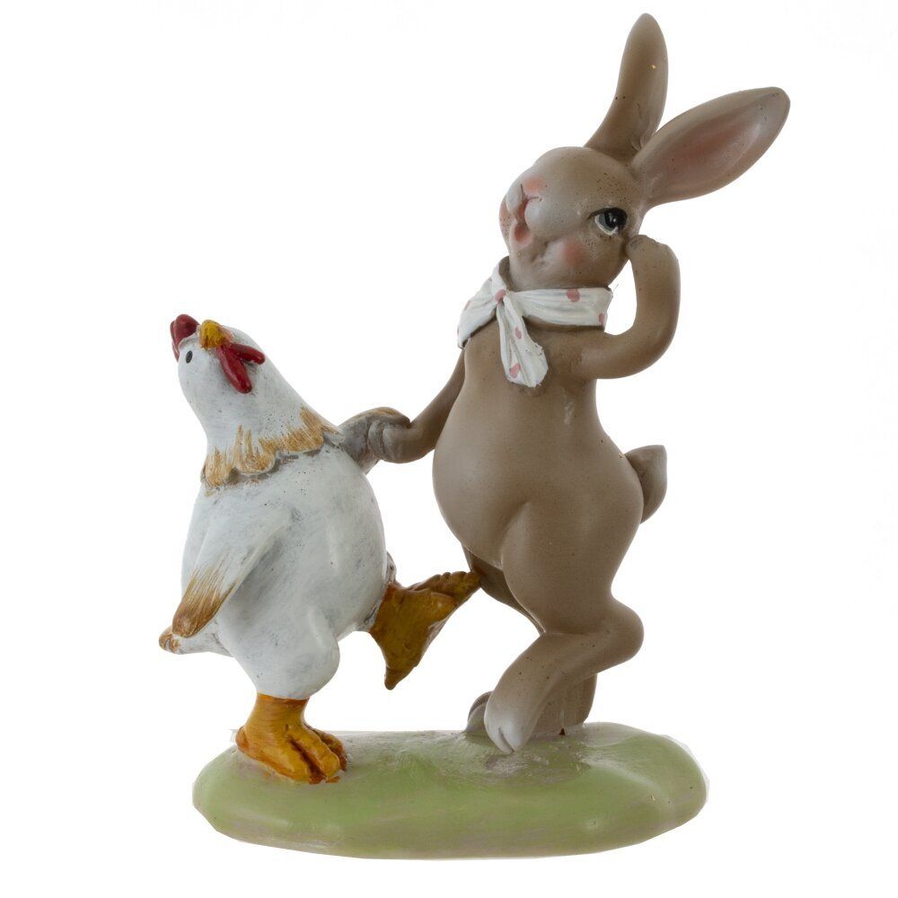 GAEM Фигурка декоративная "Заяц с курицей", L8 W4 H10,5 см