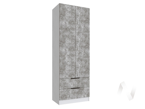 Шкаф Мадрид 0;8 с 2 ящ. без зеркала (белый/ателье светлое)