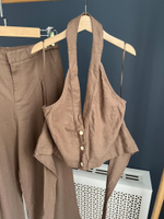 Льняной топ Zara, L