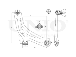 Рычаг подвески поперечный передний нижний правый UNIO SSP-40062