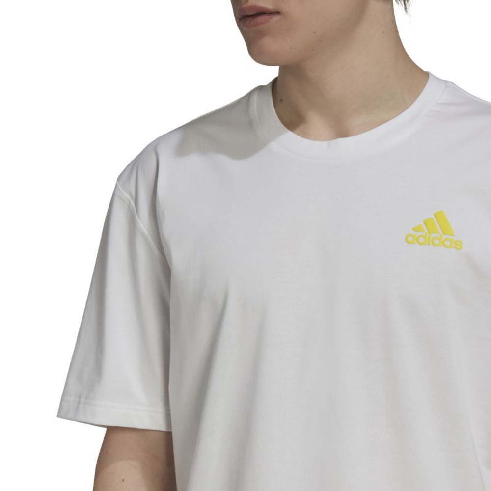 Мужская теннисная футболка Adidas Clubhouse Ballin Tennis T-shirt - white
