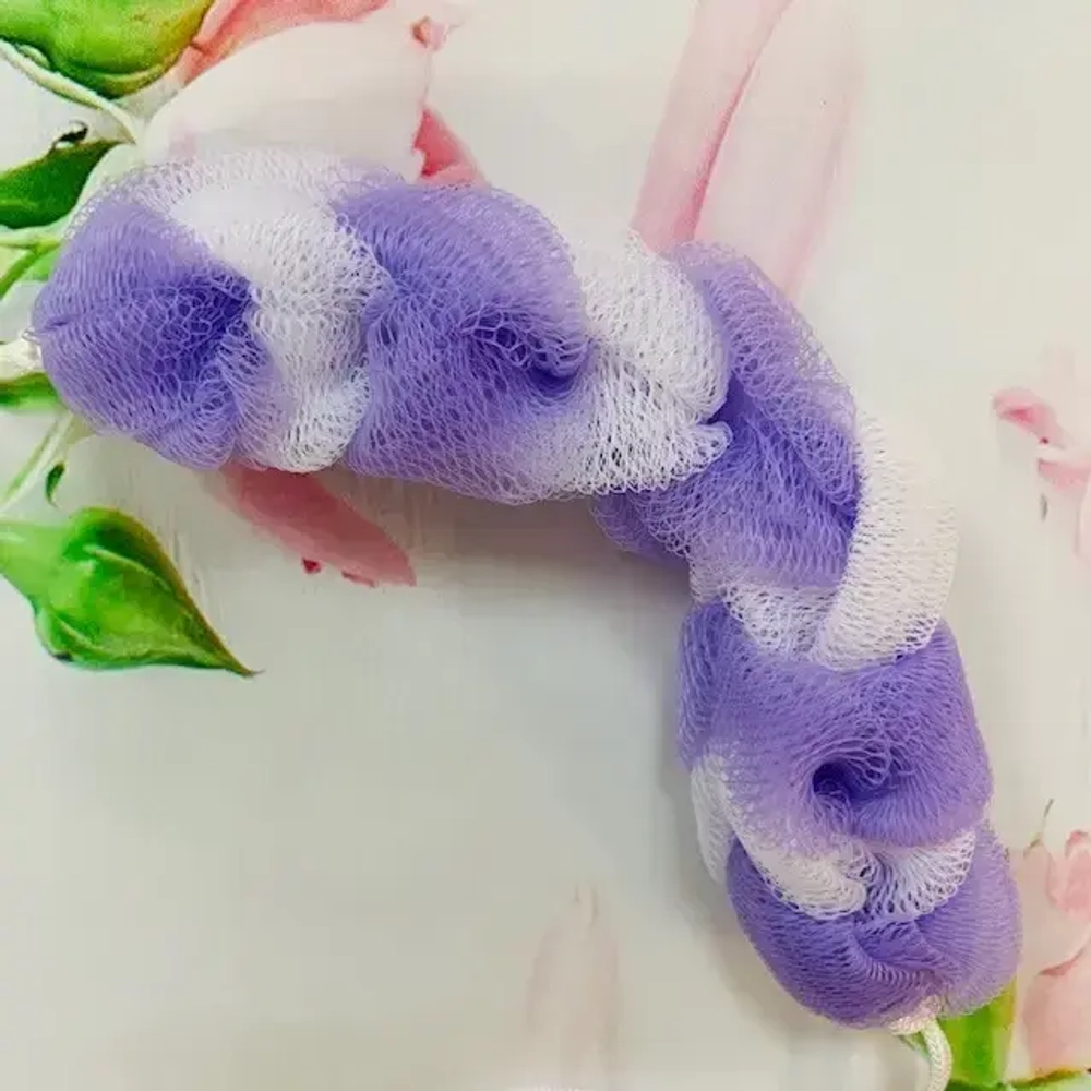 Мочалка для тела полипропиленовая «Классическая Косичка», цвет микс, 25см, 30 гр