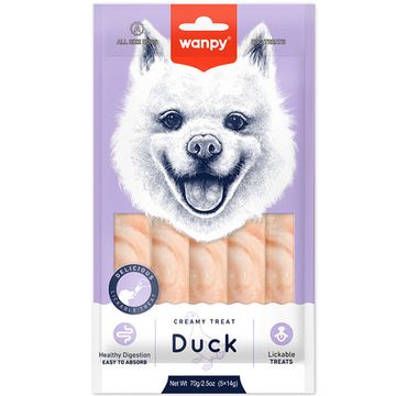 WanPy Dog Лакомство для собак, Нежное Пюре из Утки, 70 г