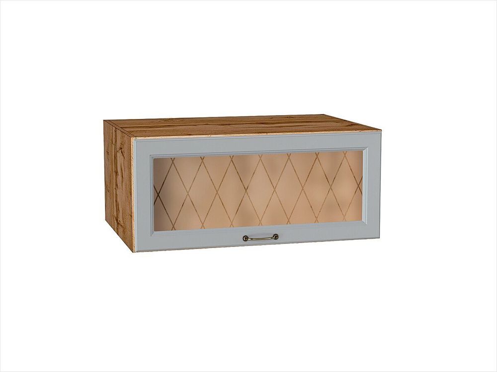 Шкаф верхний горизонтальный остекленный глубокий Ницца