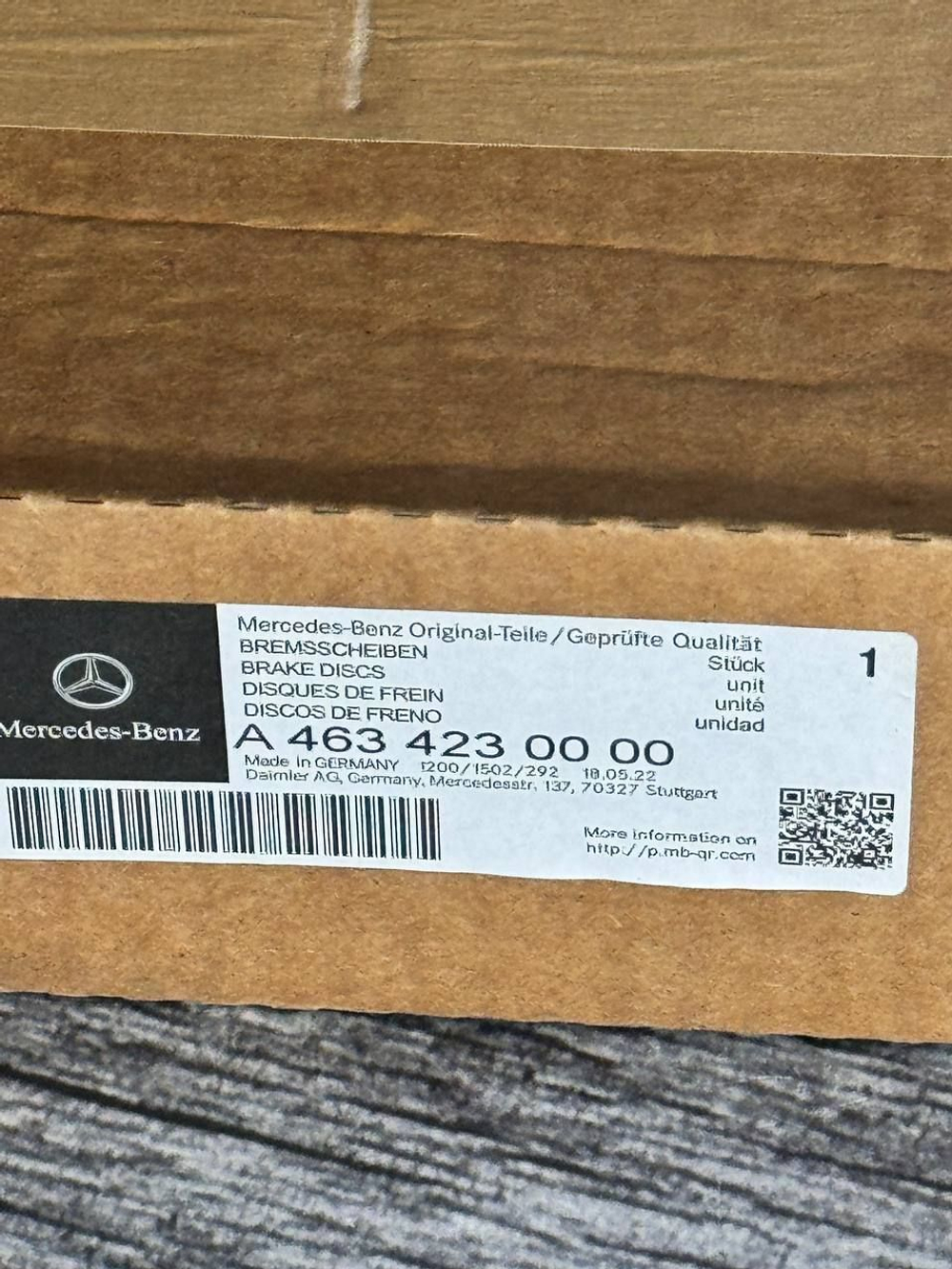Диск тормозной задний Mercedes W463 6.3 AMG A4634230000