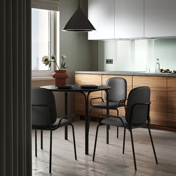 Стул Ror, Double Frame, черный велюр