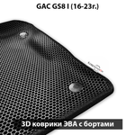 Передние автомобильные коврики ЭВА с бортами для GAC GS8 I (16-23г.)